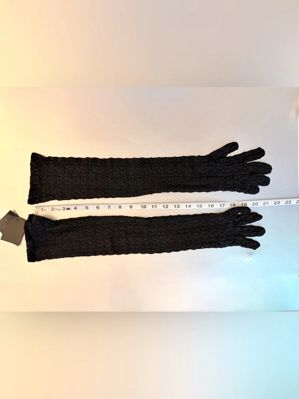 NWT Anna Sui Black Long Lace Opera Gloves